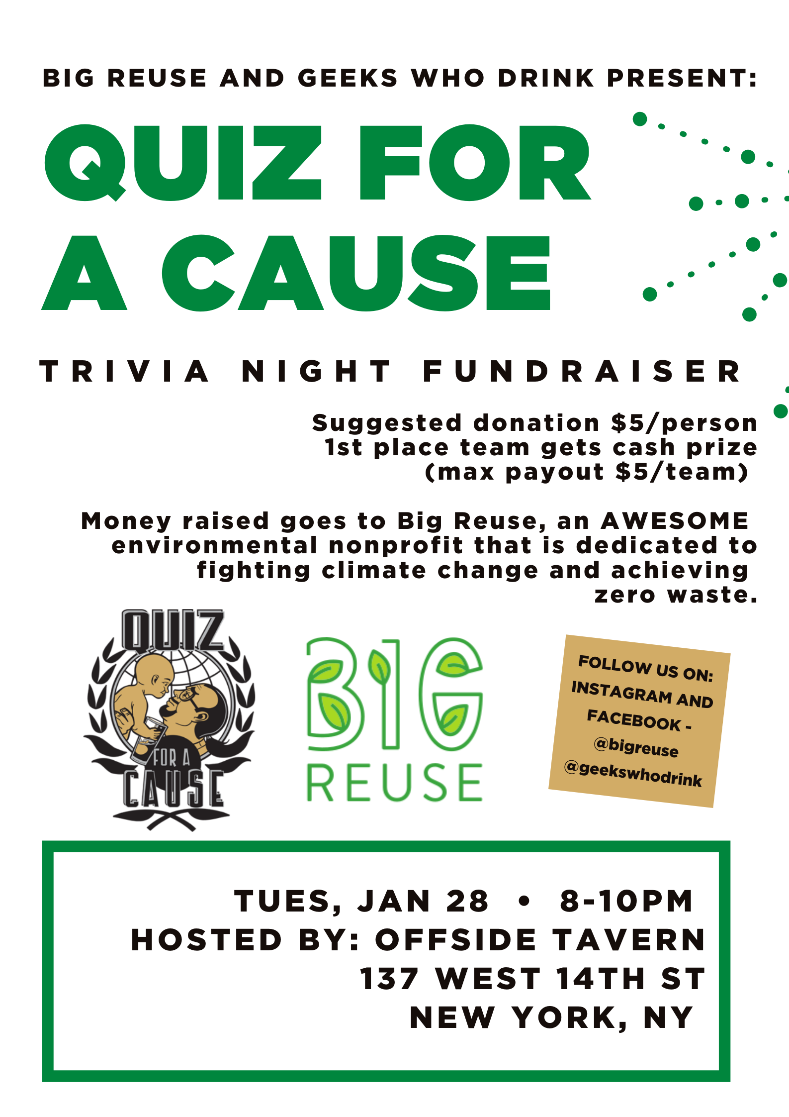 Quiz for a Cause! Compost Trivia Fundraiser for Big Reuse!