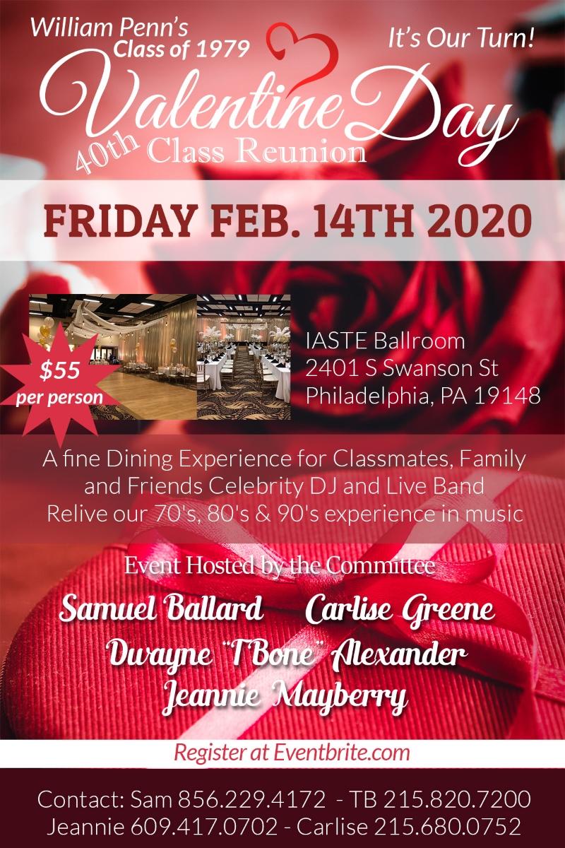 William Penn Class Of 1979 Valentine's Day 40th Year Reunion