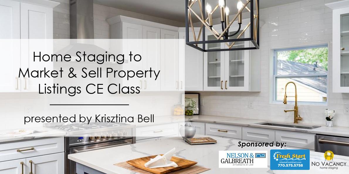 3HR CE Class - Home Staging to Market & Sell Property Listings