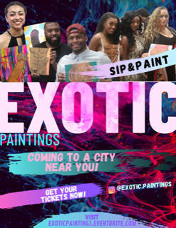 Houston Exotic Paintings:Male Models Saturday Sip & Paint BYOB