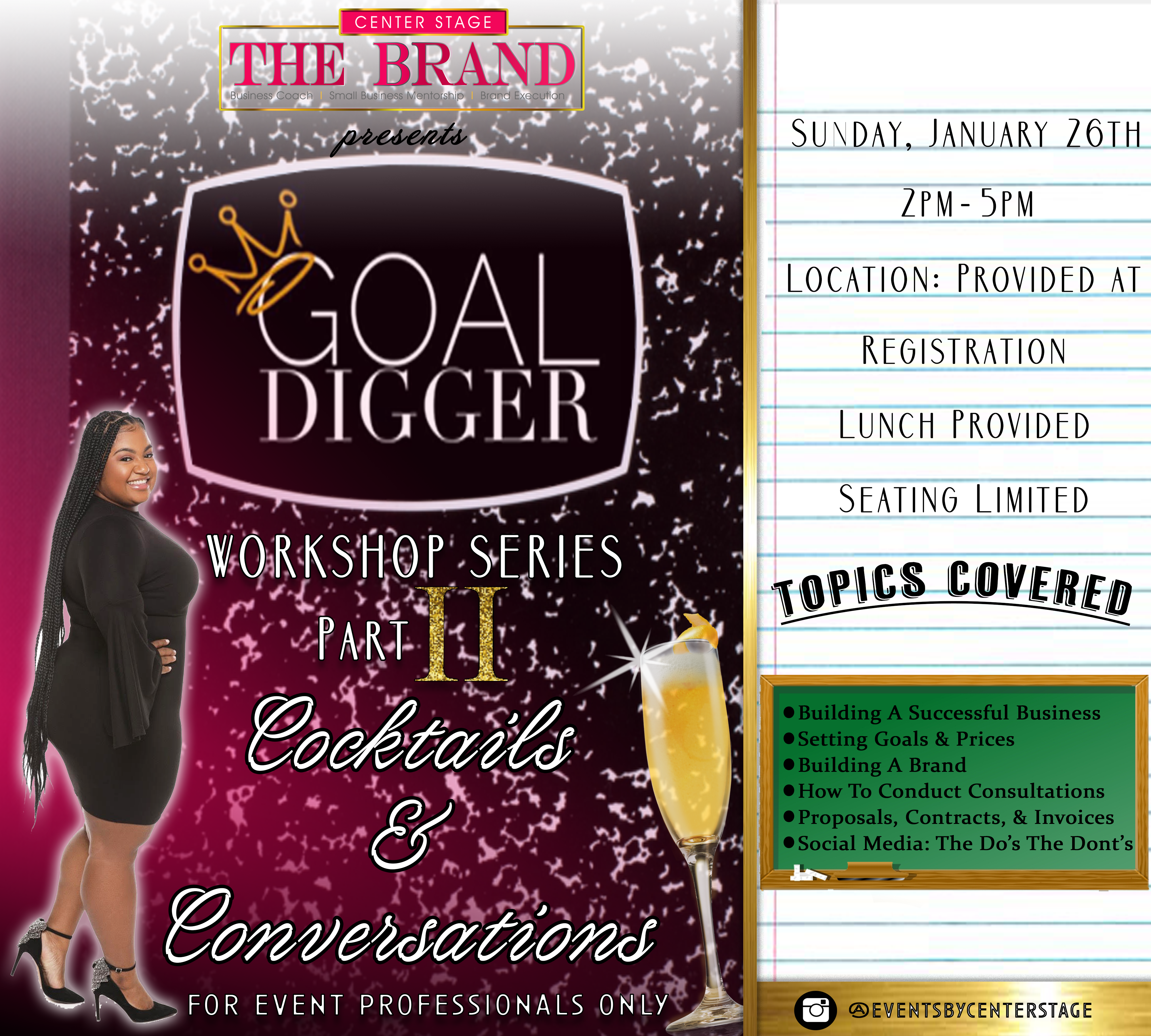 Goal Digger's Workshop Series II (For Event Planners Only)