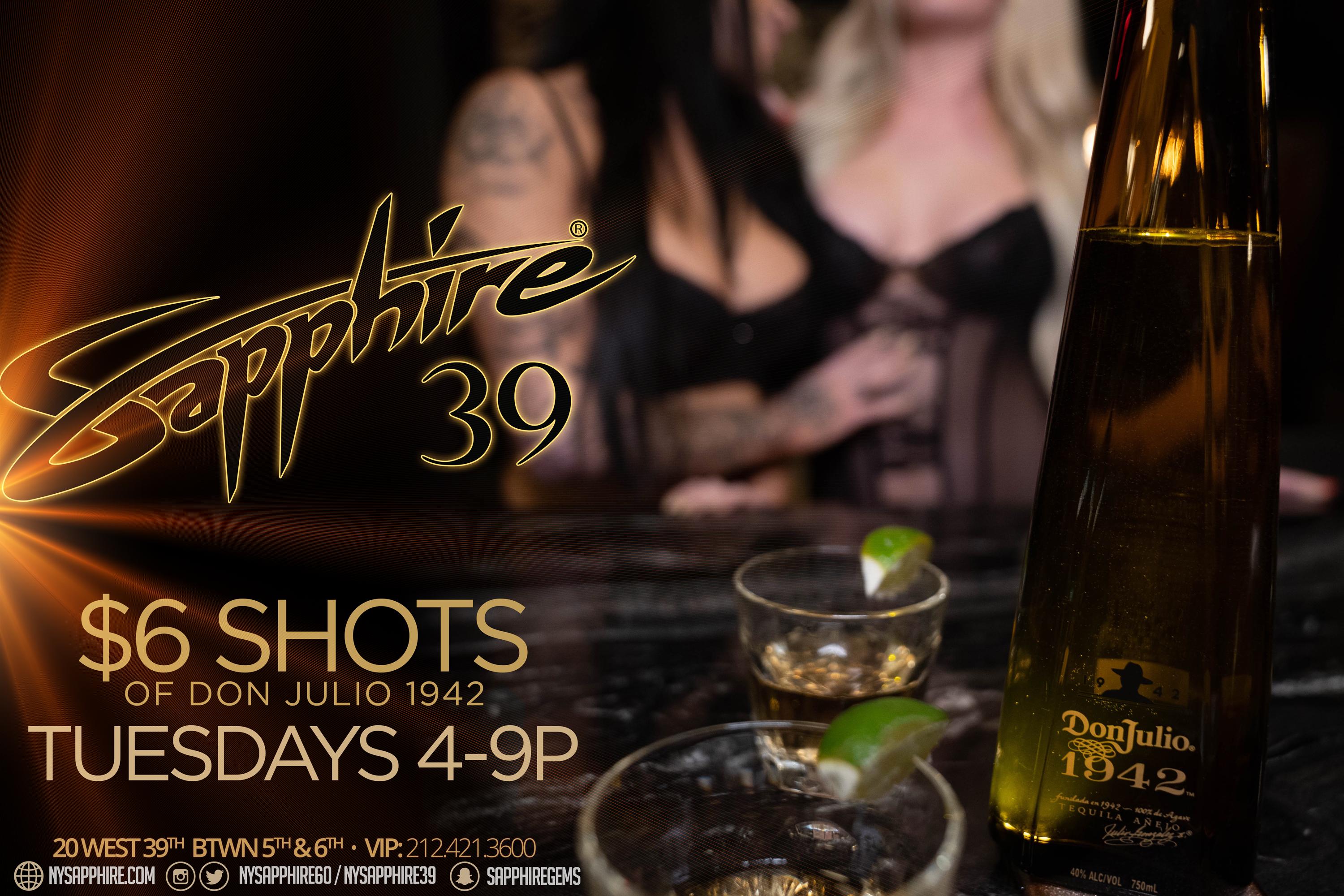 Tequila Tuesdays! - $6 Shots of Don Julio 1942 from 4p-9p