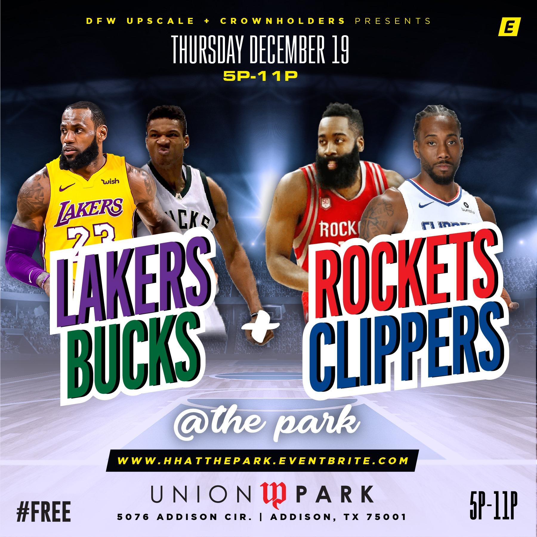 Happy Hour at The Park - Lebron, James Harden..NBA Watch Party @ {Union Park - Addison}