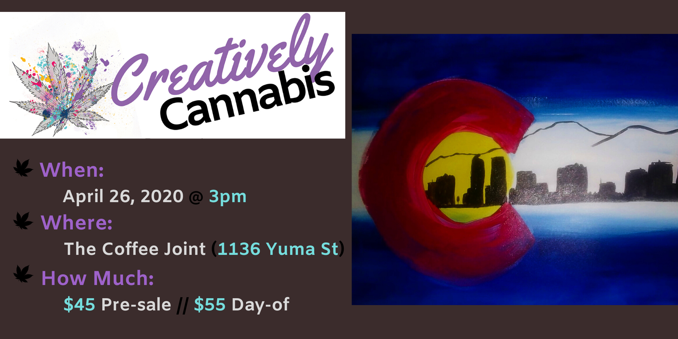 Creatively Cannabis: Tokes and Brushstrokes @ The Coffee Joint (6/7/20)