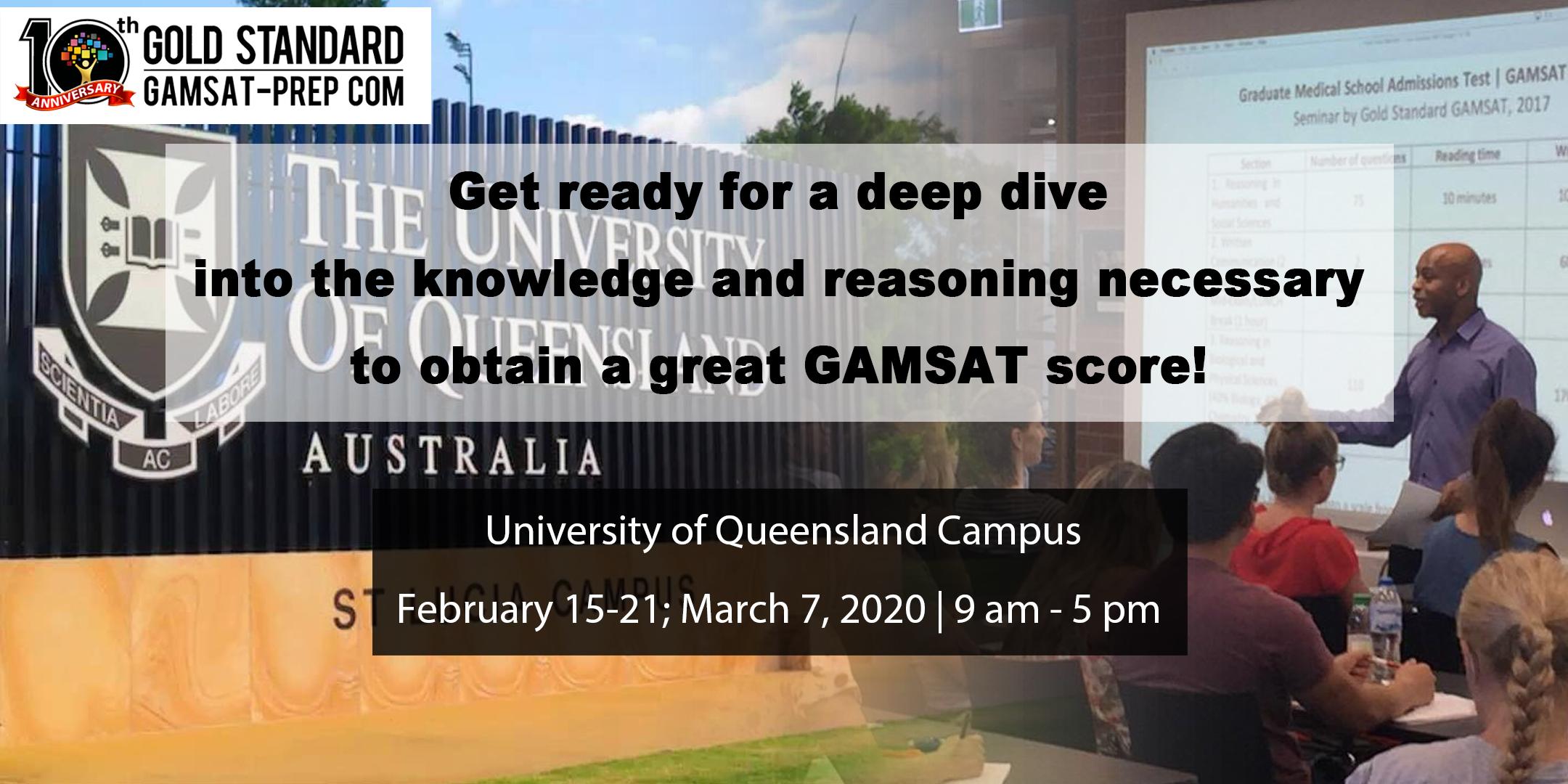 GAMSAT 2020 Courses in Brisbane l Gold Standard GAMSAT