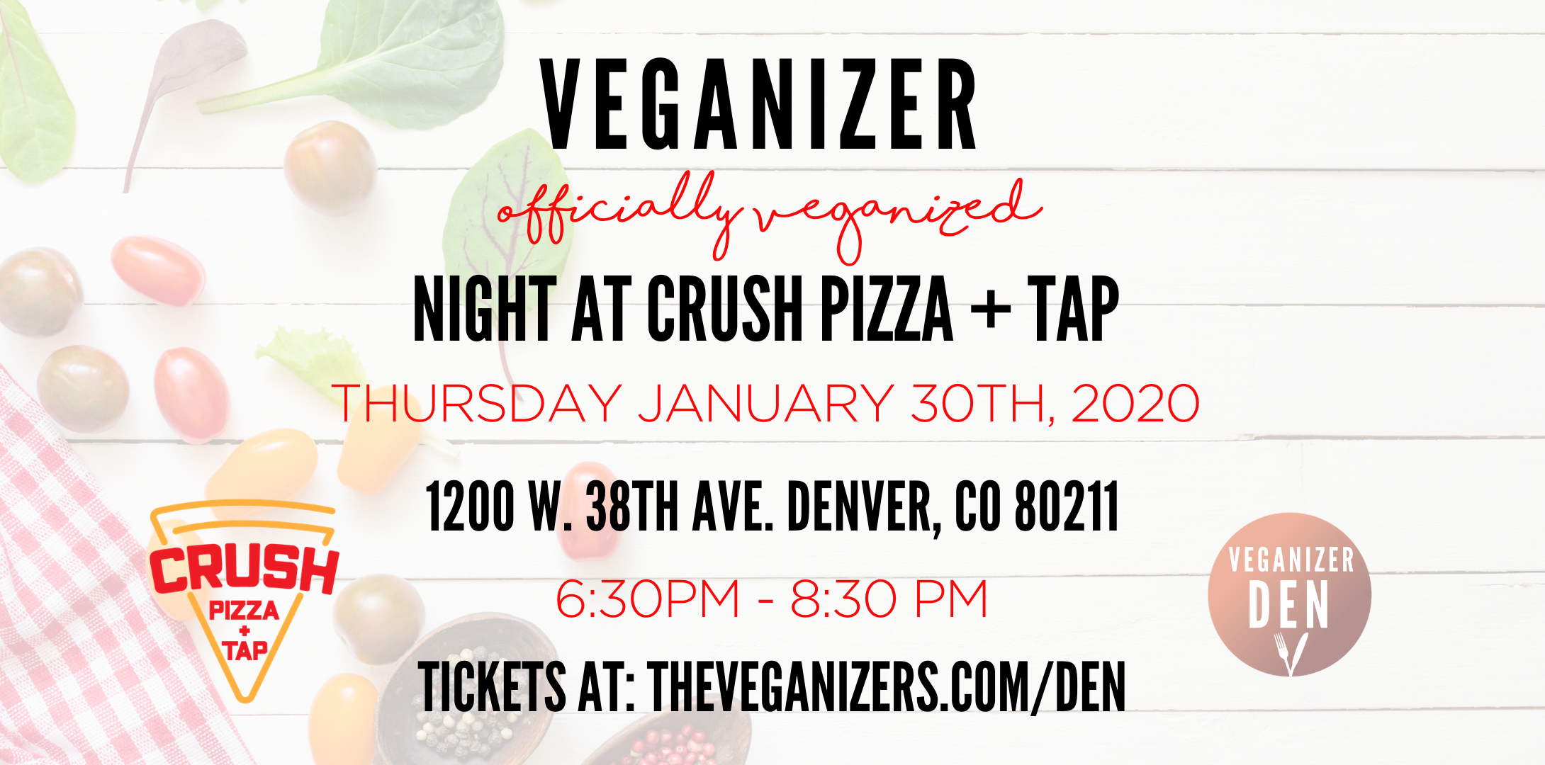 Officially Veganized Night at Crush Pizza + Tap