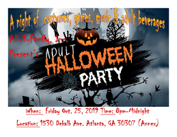 halloween 2020 parties in atlanta All 1 Family Inc Present S Adult Halloween Party 2020 Tickets Sat Oct 31 2020 At 8 00 Pm Eventbrite halloween 2020 parties in atlanta