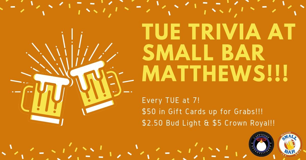 Tue Trivia at Small Bar Matthews