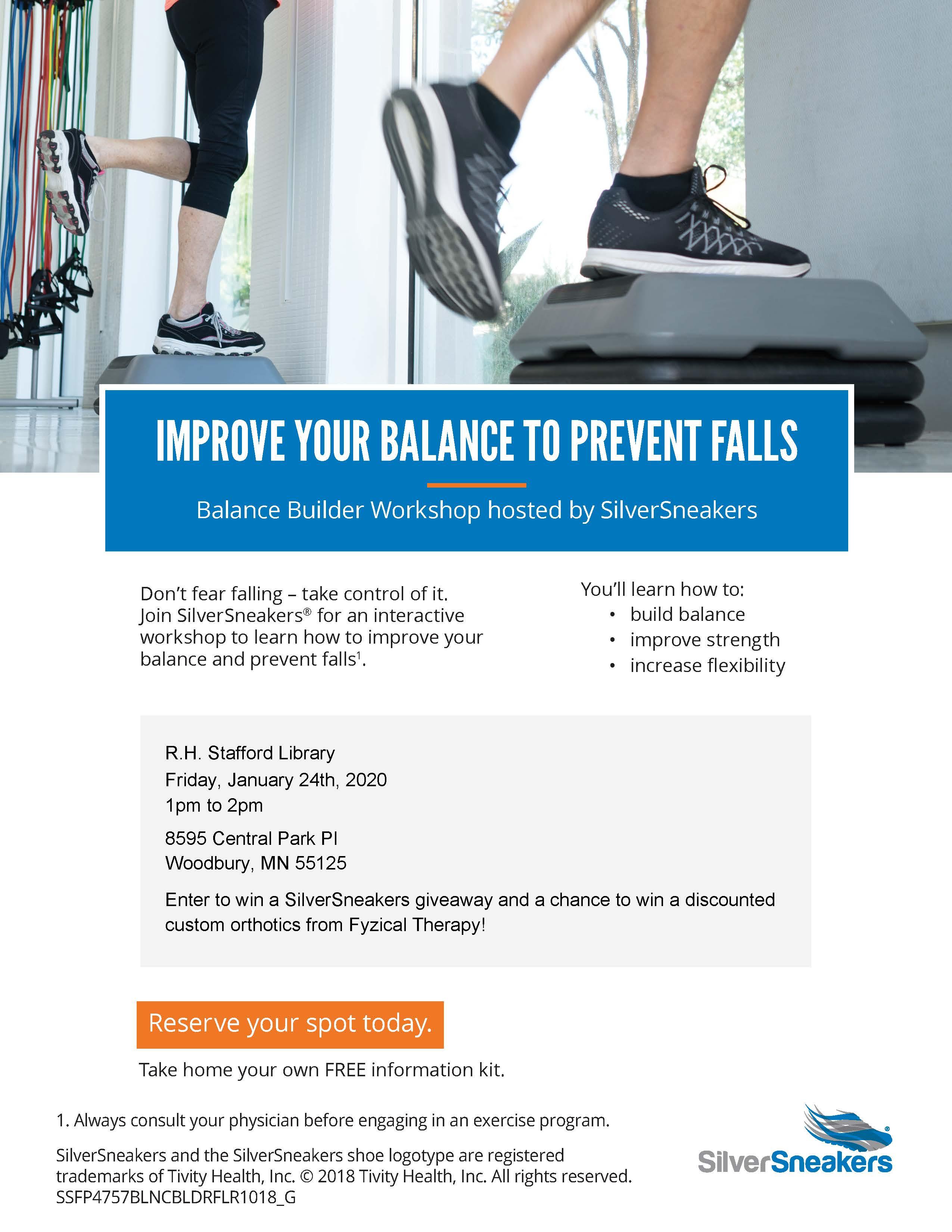 Free Balance Workshop: Improve your balance to prevent falls!