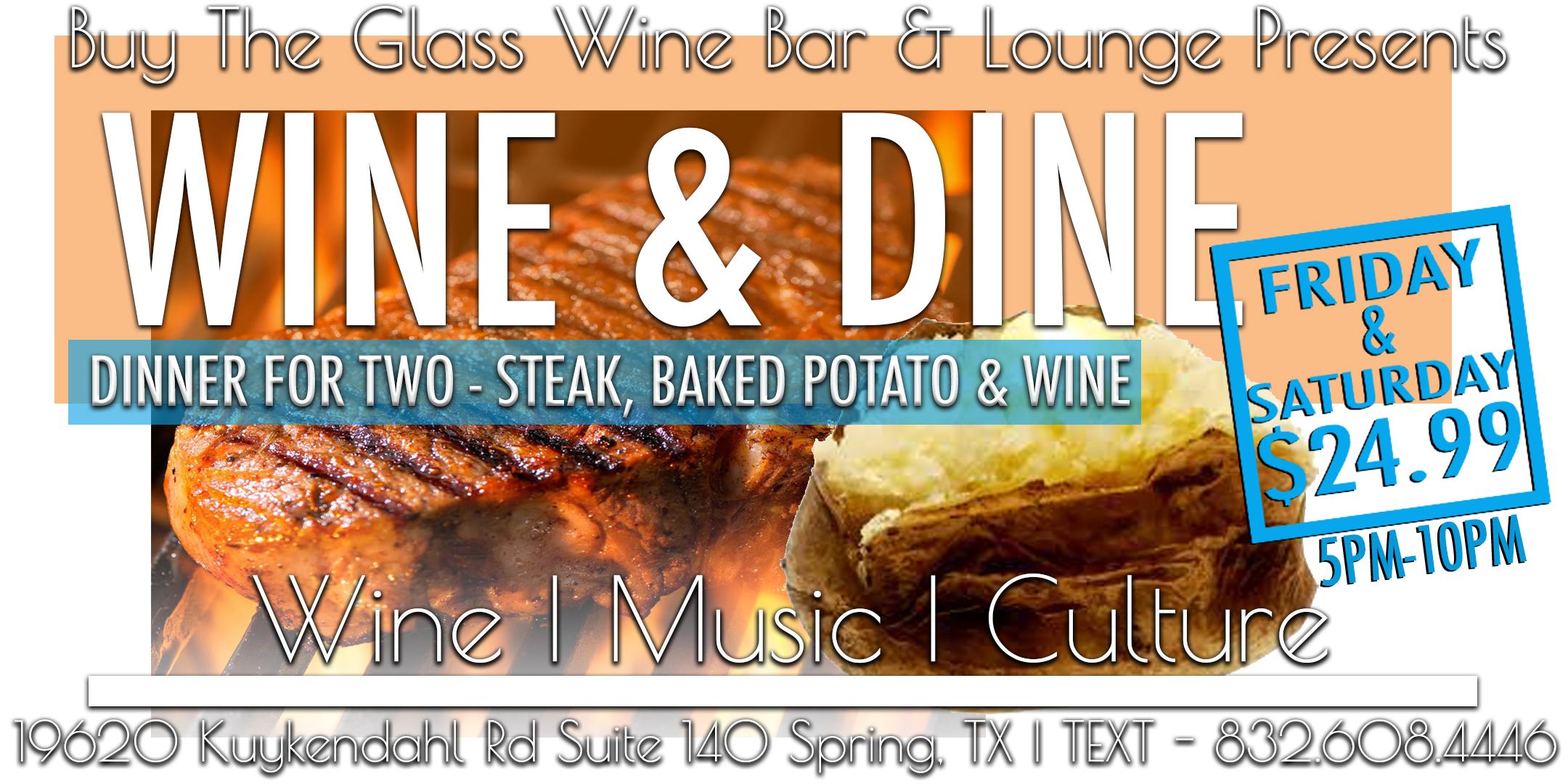 Wine & Dine | Steak Dinner for Two $24.99