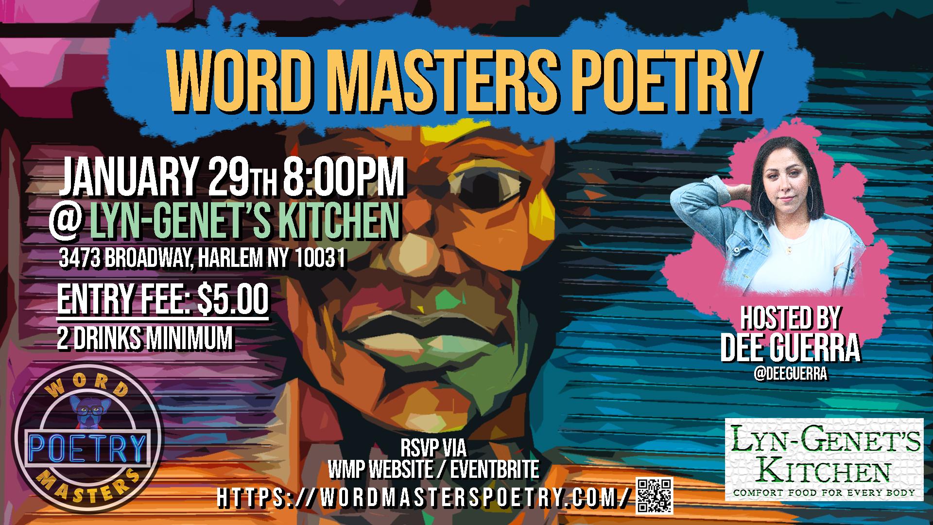 Word Masters Poetry January Showcase at Lyn-Genet's Kitchen in Harlem