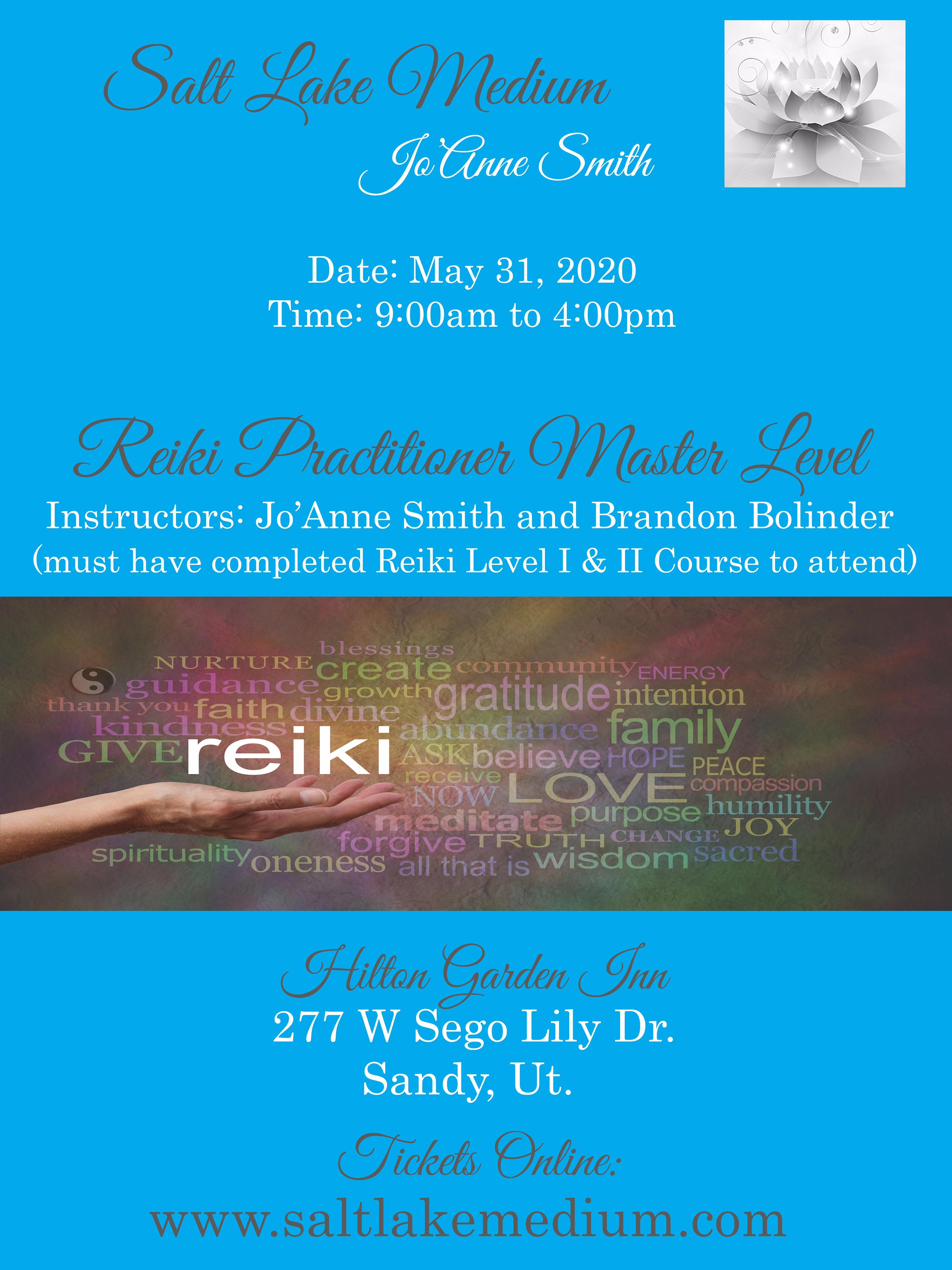 Reiki Practitioner Master Level Certification With Salt Lake