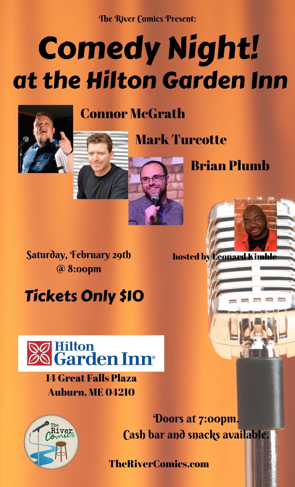 Comedy Night At The Hilton Garden Inn Auburn 1 Mar 2020