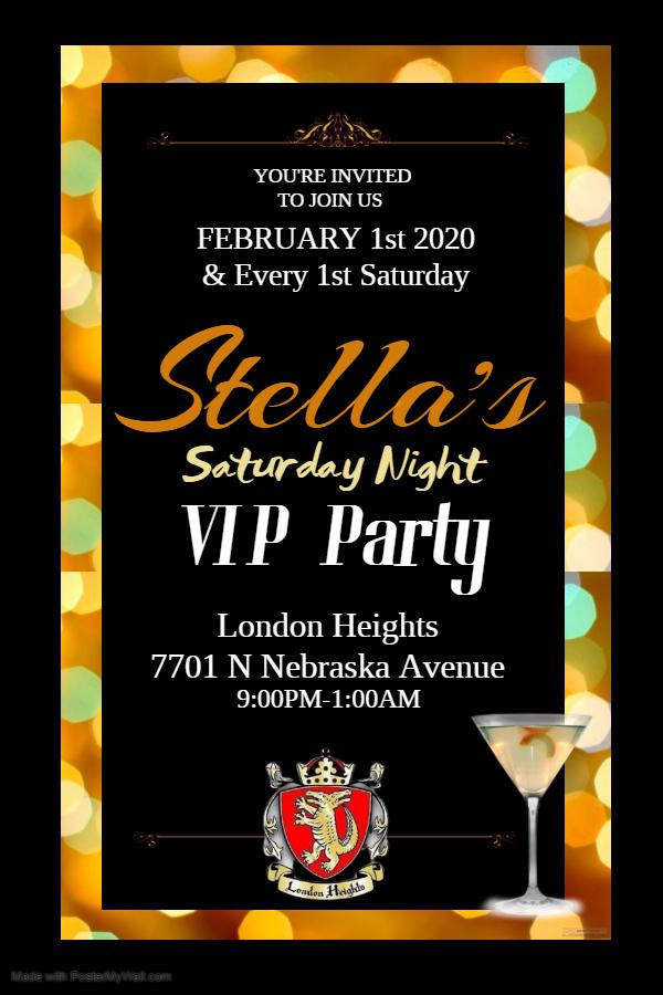 Stella's Saturday Night VIP party