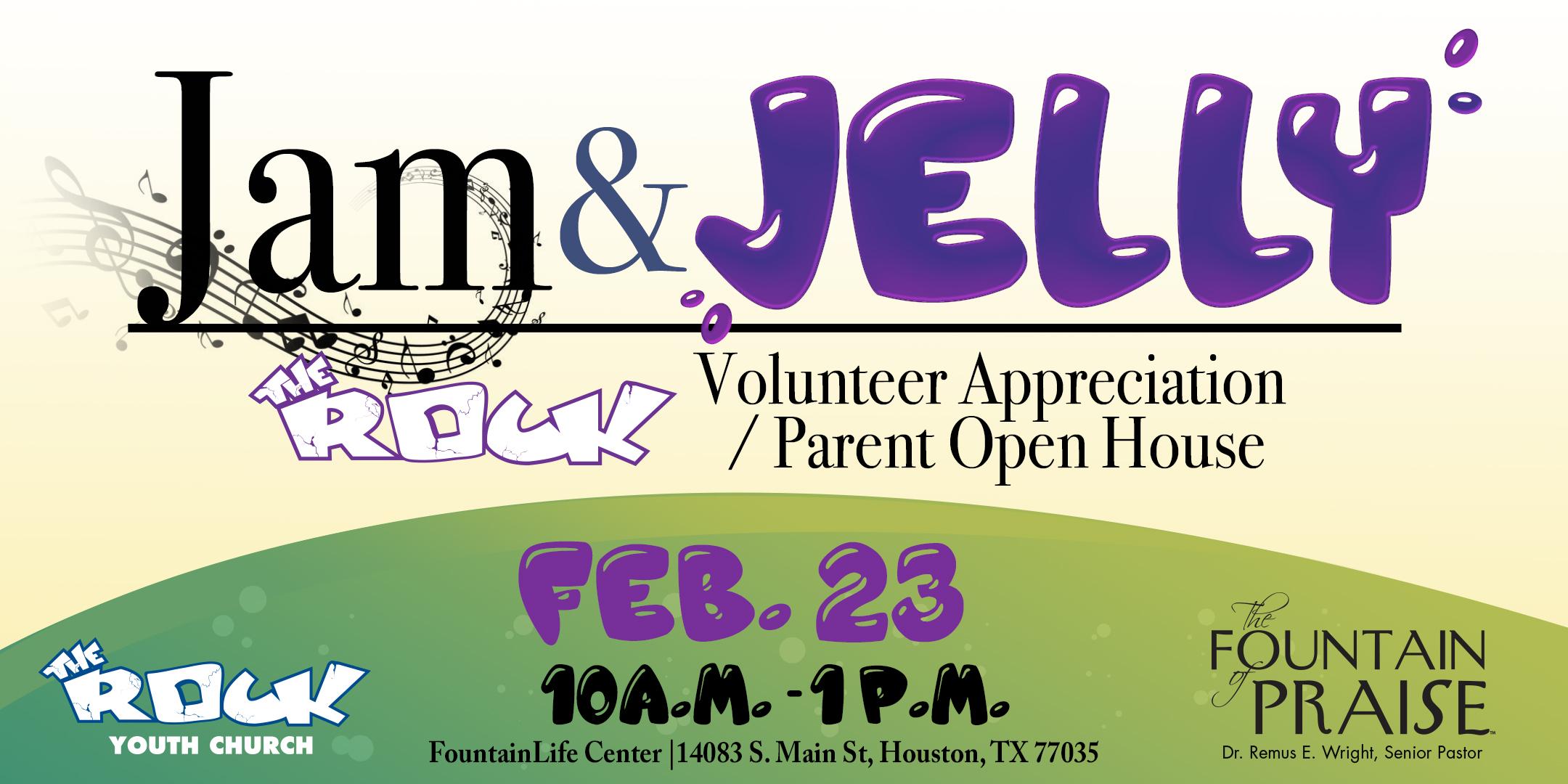 Jam and Jelly Volunteer Appreciation & Parent Open House 2020