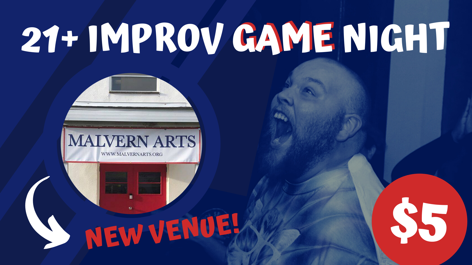 21+ Improv Game Night at Malvern Arts!