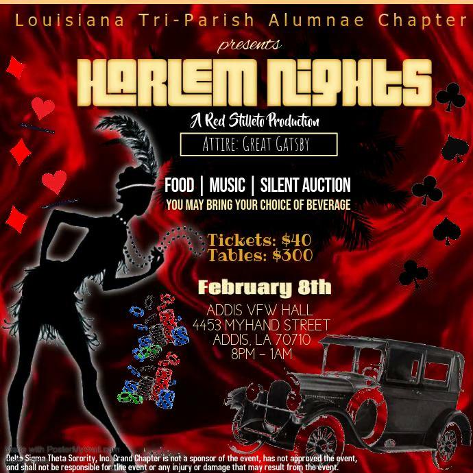 Louisiana Tri-Parish Alumnae Chapter Presents Harlem Nights: Red Stiletto
