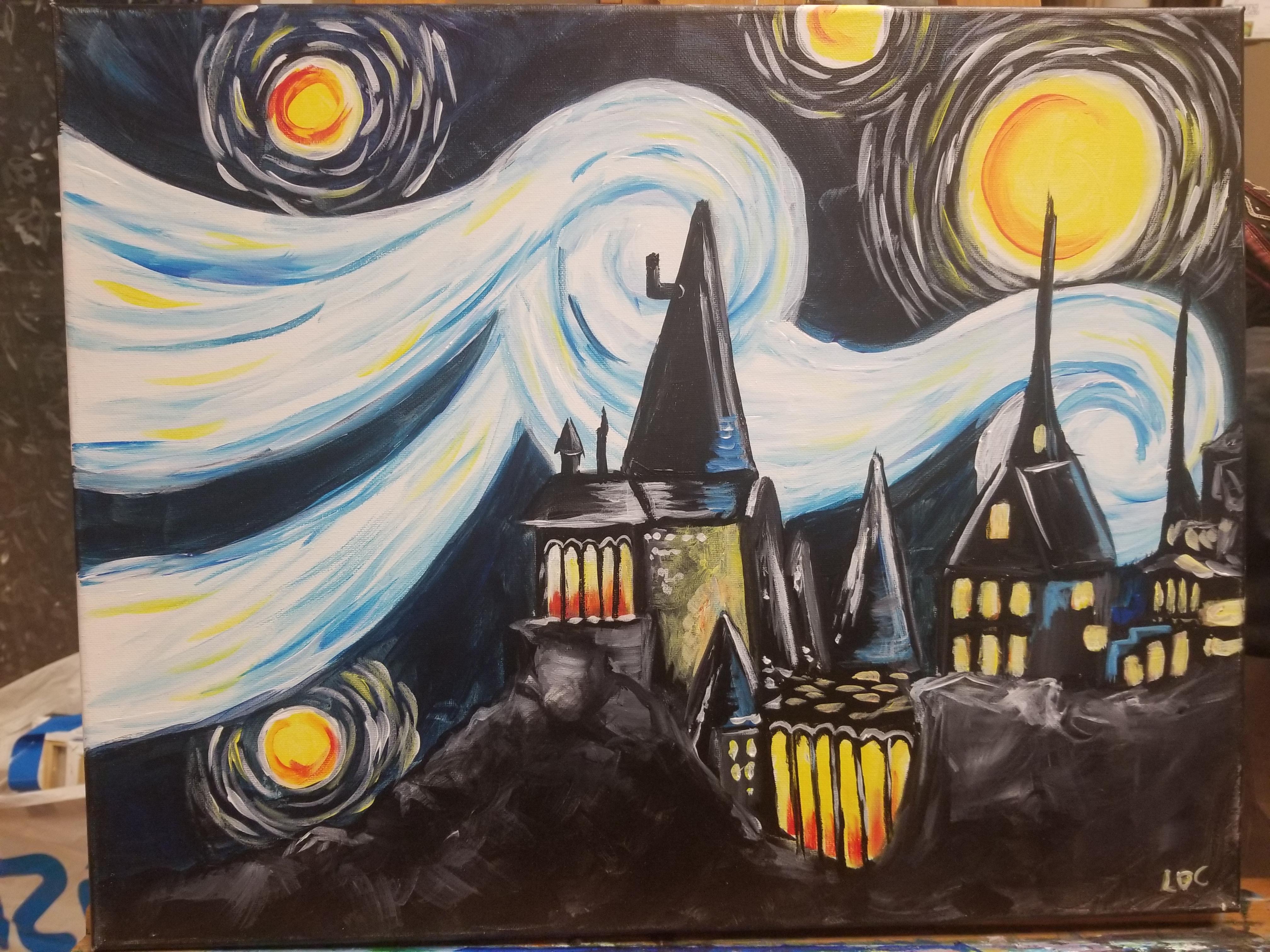 Paint & Sip: Starry Night at Hogwarts
