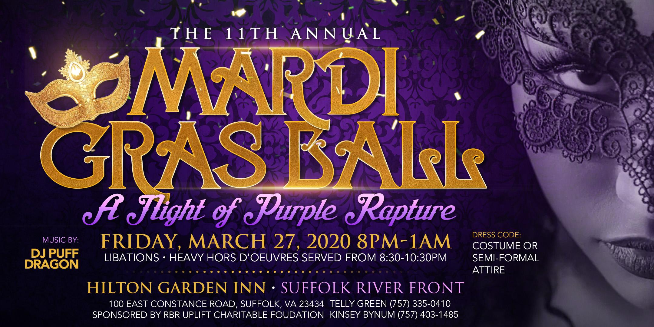 11th Annual Mardi Gras A Night Of Purple Rapture Cancelled