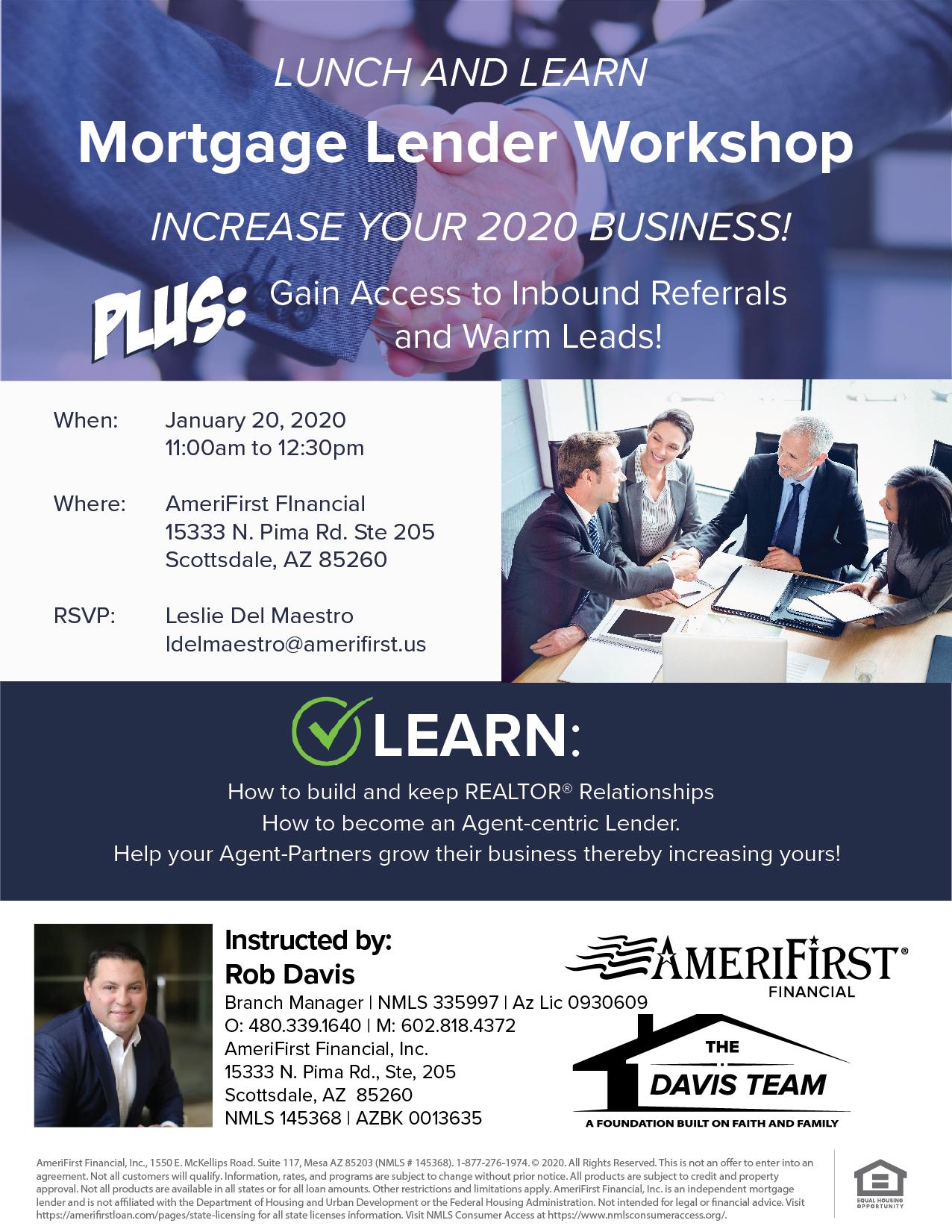 Mortgage Lender Workshop - Increase Your 2020 Business
