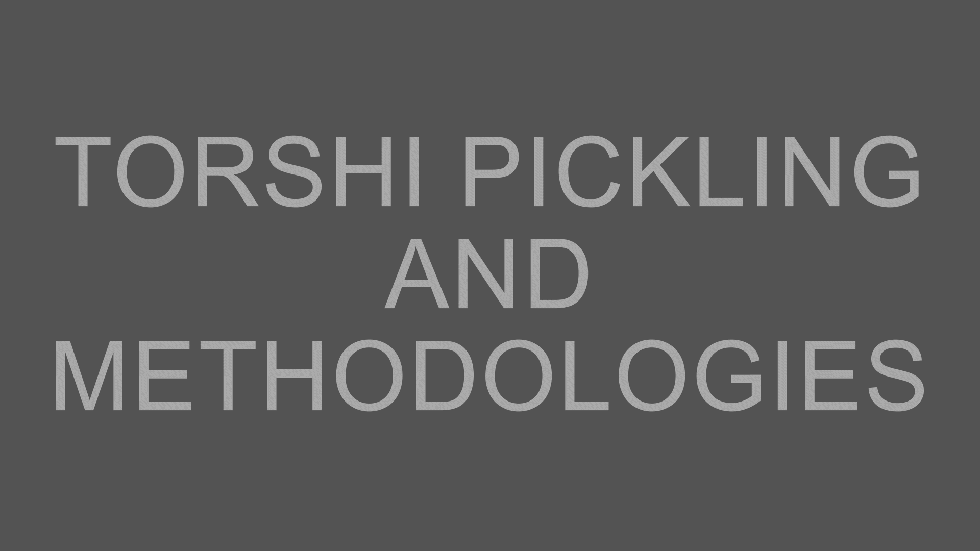 Torshi Pickling and Methodologies
