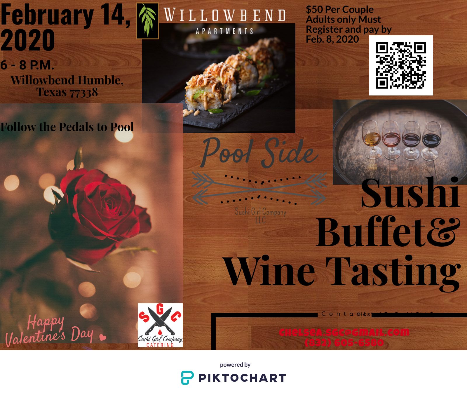 Valentine Sushi Buffet and Wine Pairing