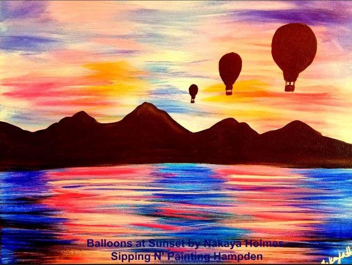 Paint Wine Denver Balloons at Sunset Tues Feb 18th 6:30pm $30