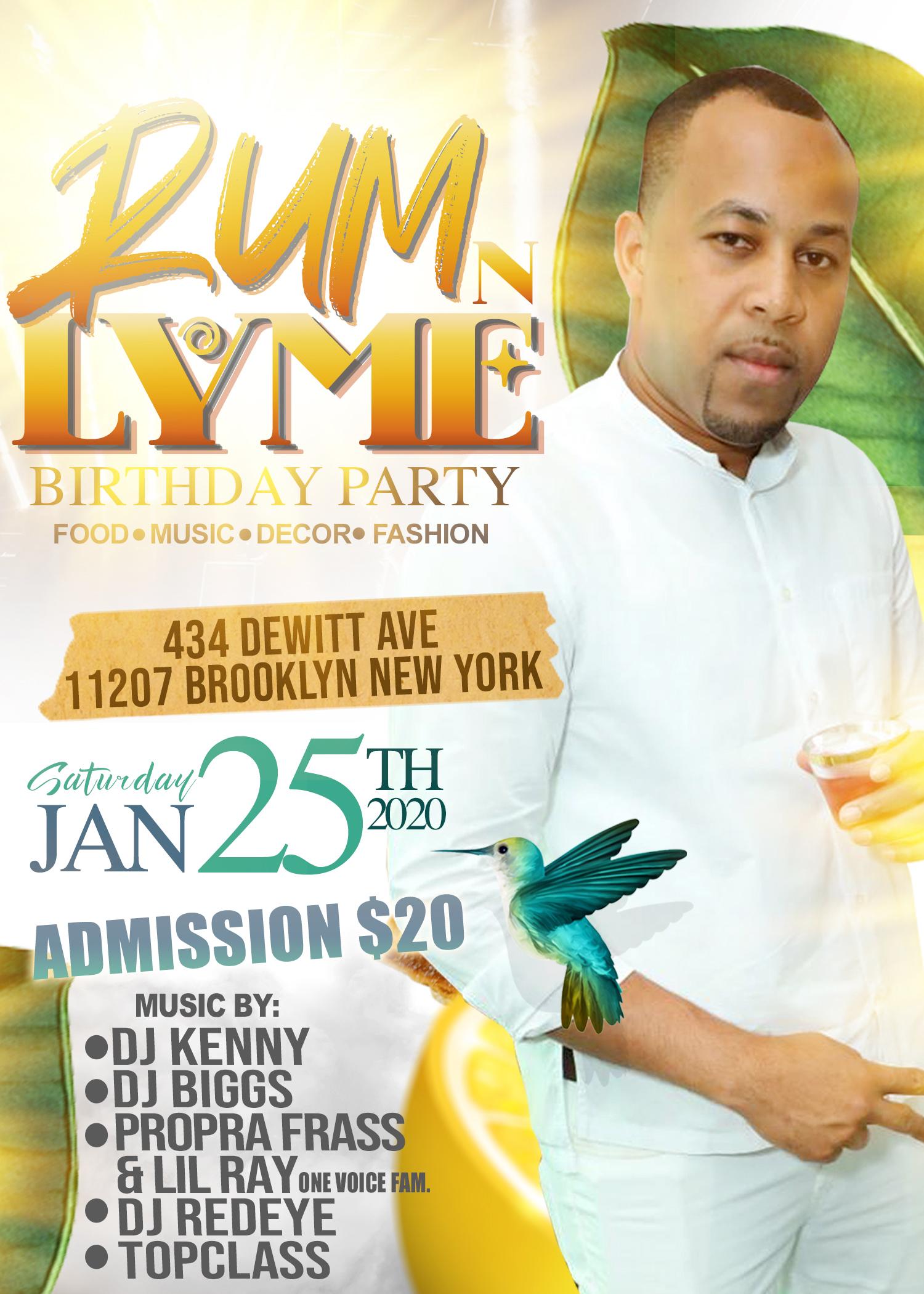 Rum N Lyme Birthday Party