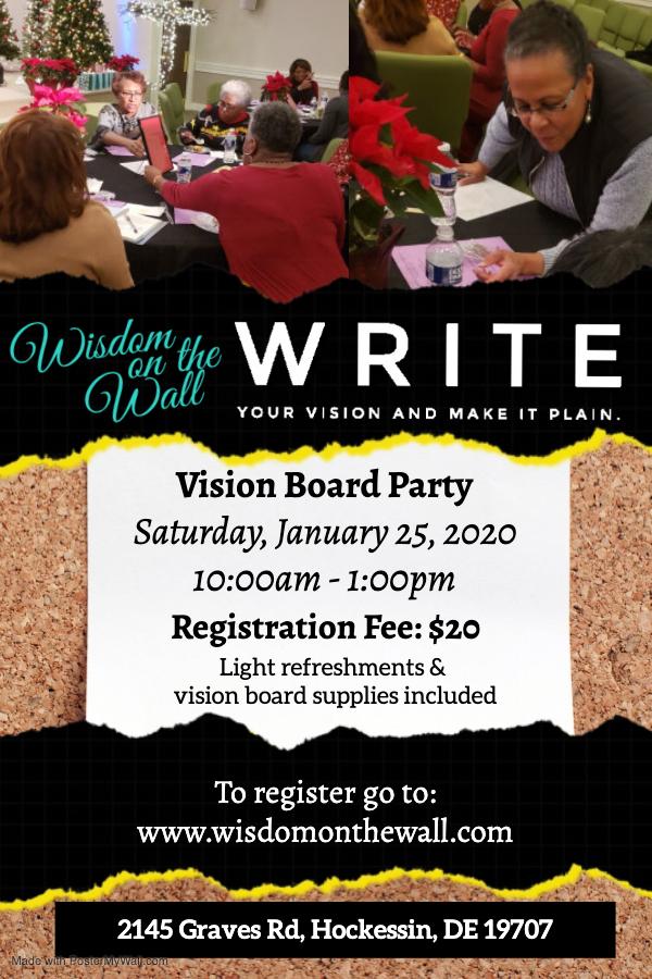 Write Your Vision and Make It Plain Vision Board Party 