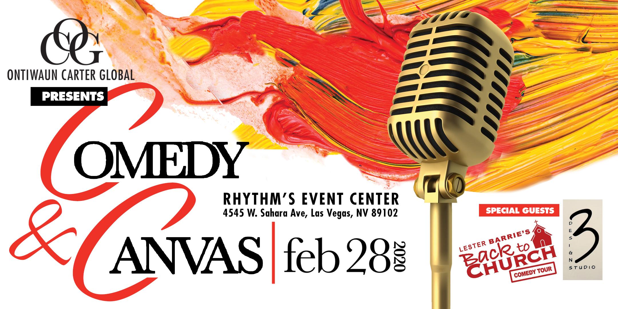 Comedy & Canvas will be a night of dancing, painting, and laughing!