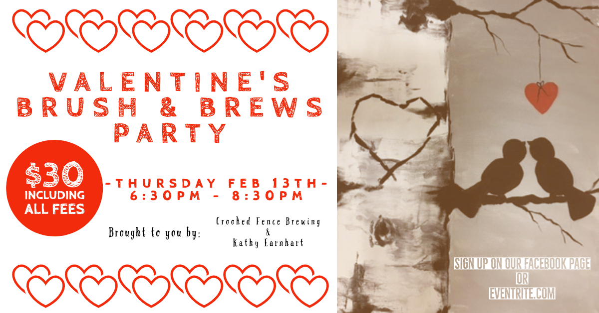 Brush & Brews Paint Party - February 2020
