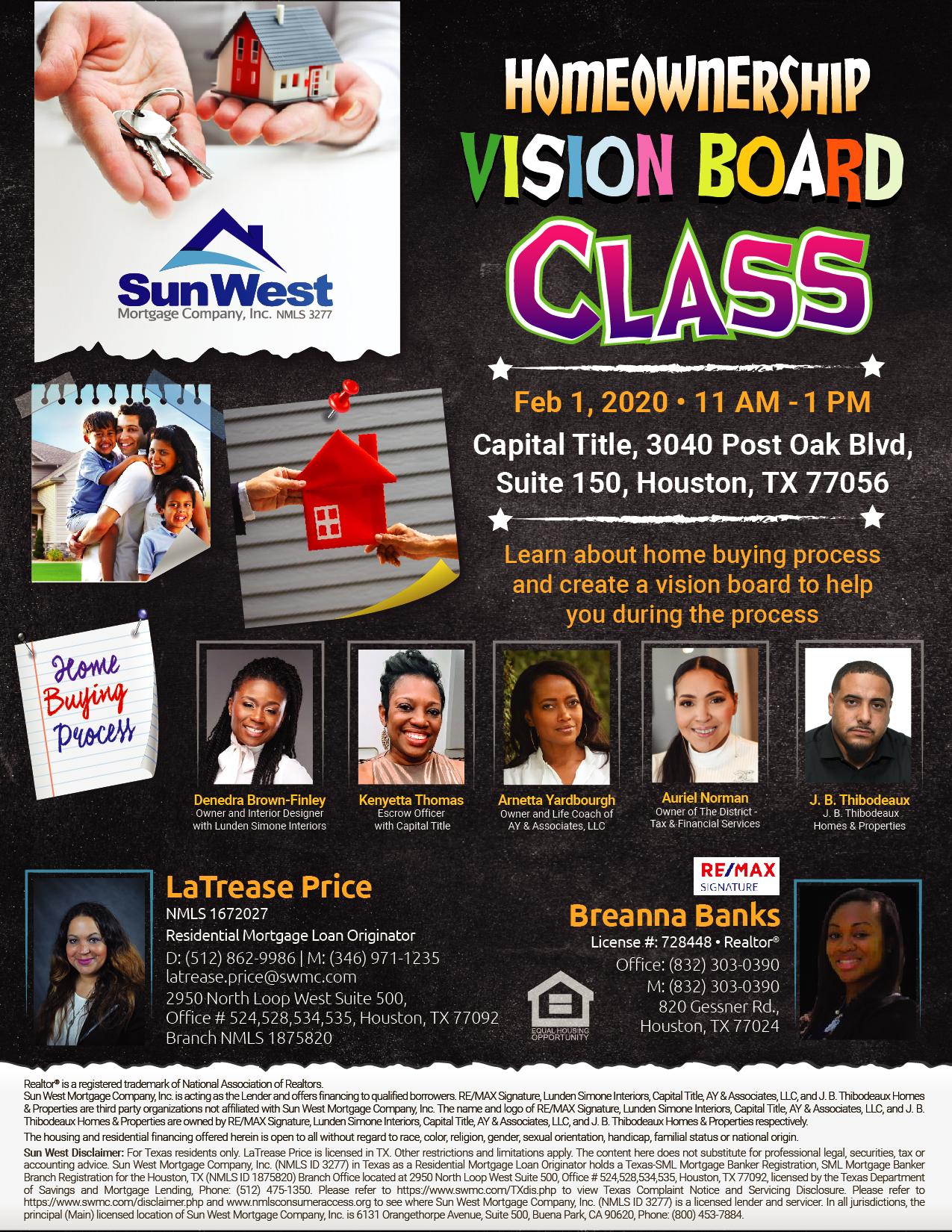 Home Ownership Vision Board Class