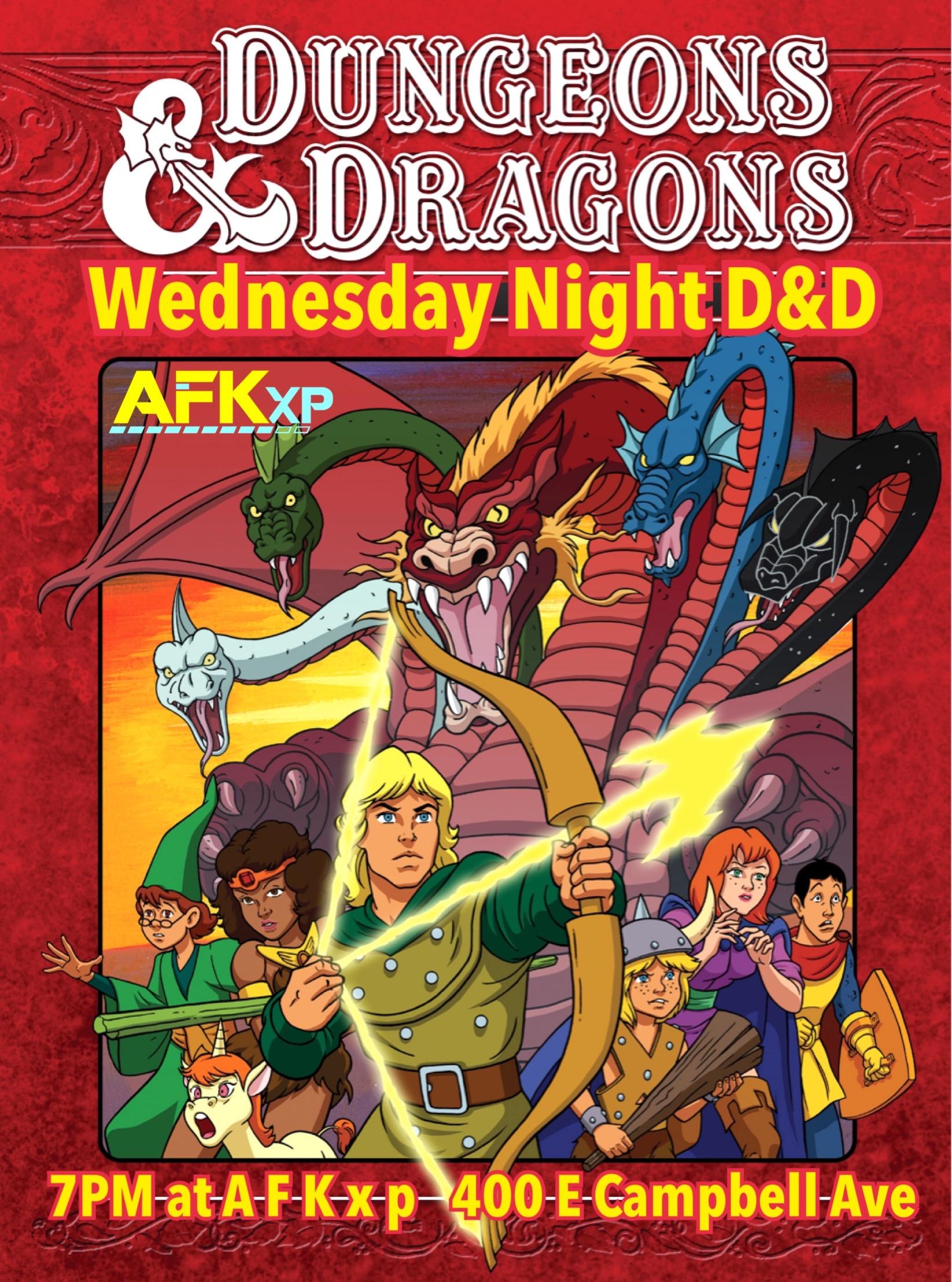 Wednesday Night Dungeons & Dragons at AFKxp