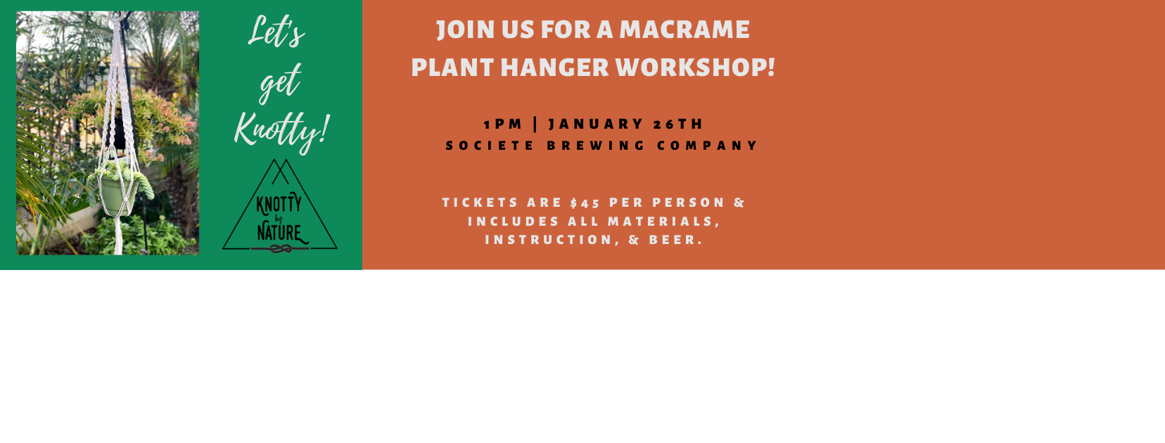 Macrame Plant Hanger Workshop
