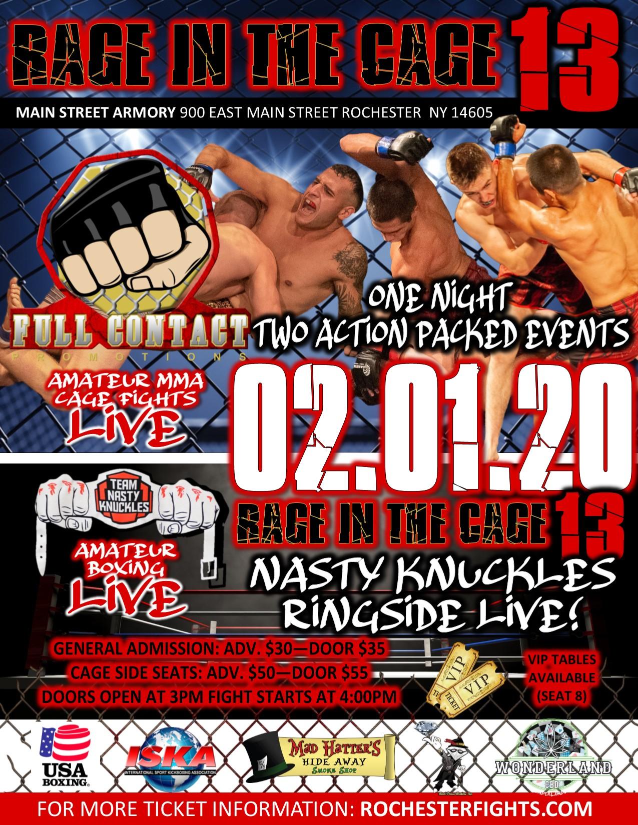 FULL CONTACT PROMOTIONS PRESENTS: RAGE IN THE CAGE 13