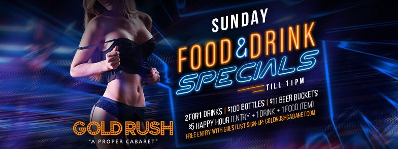 Sunday: Food & Drink Specials