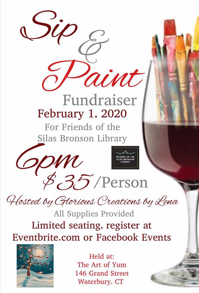 Sip & Paint Fundraiser for Friends of the Silas Bronson Library