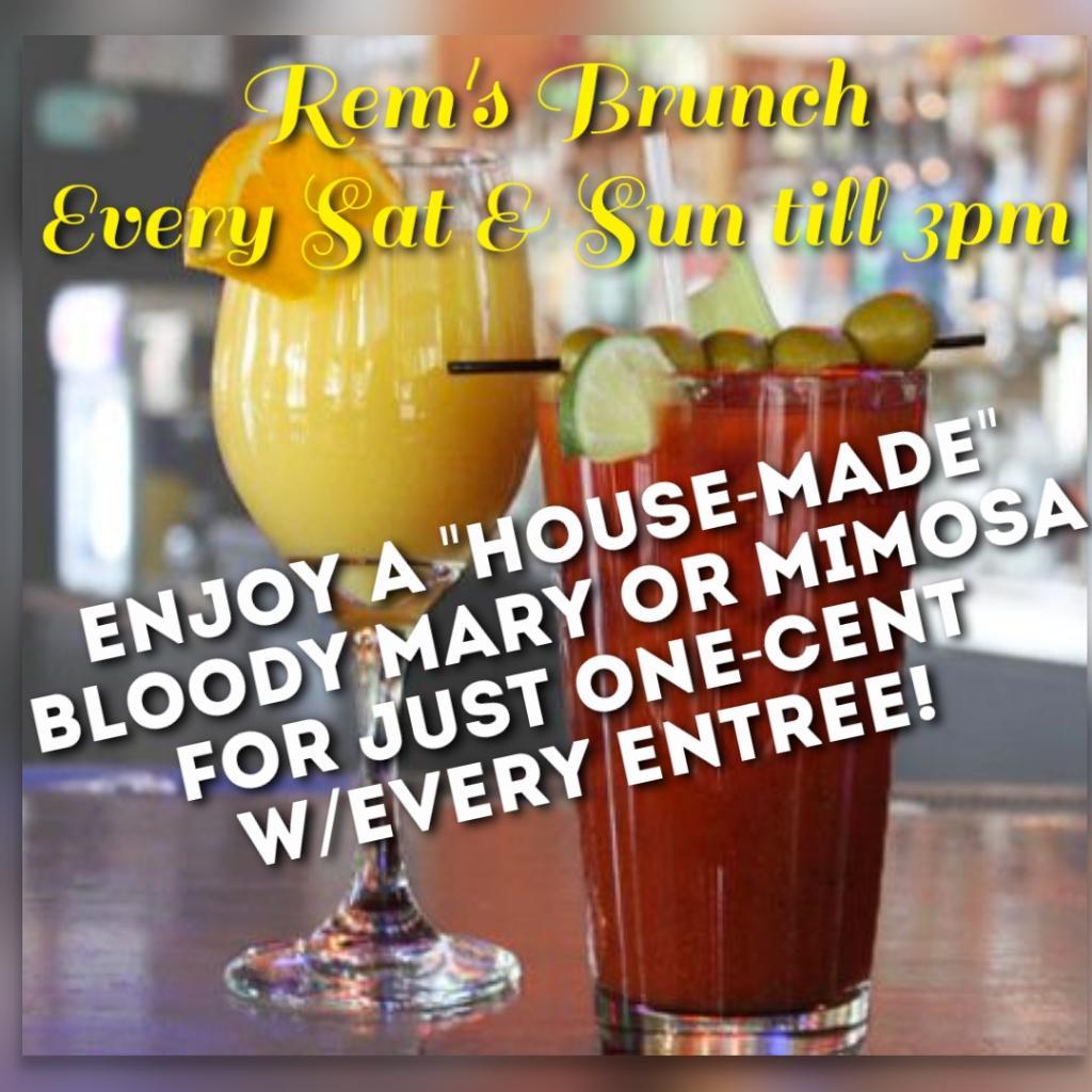 Weekend Brunch at Rems Lounge every Sat & Sun