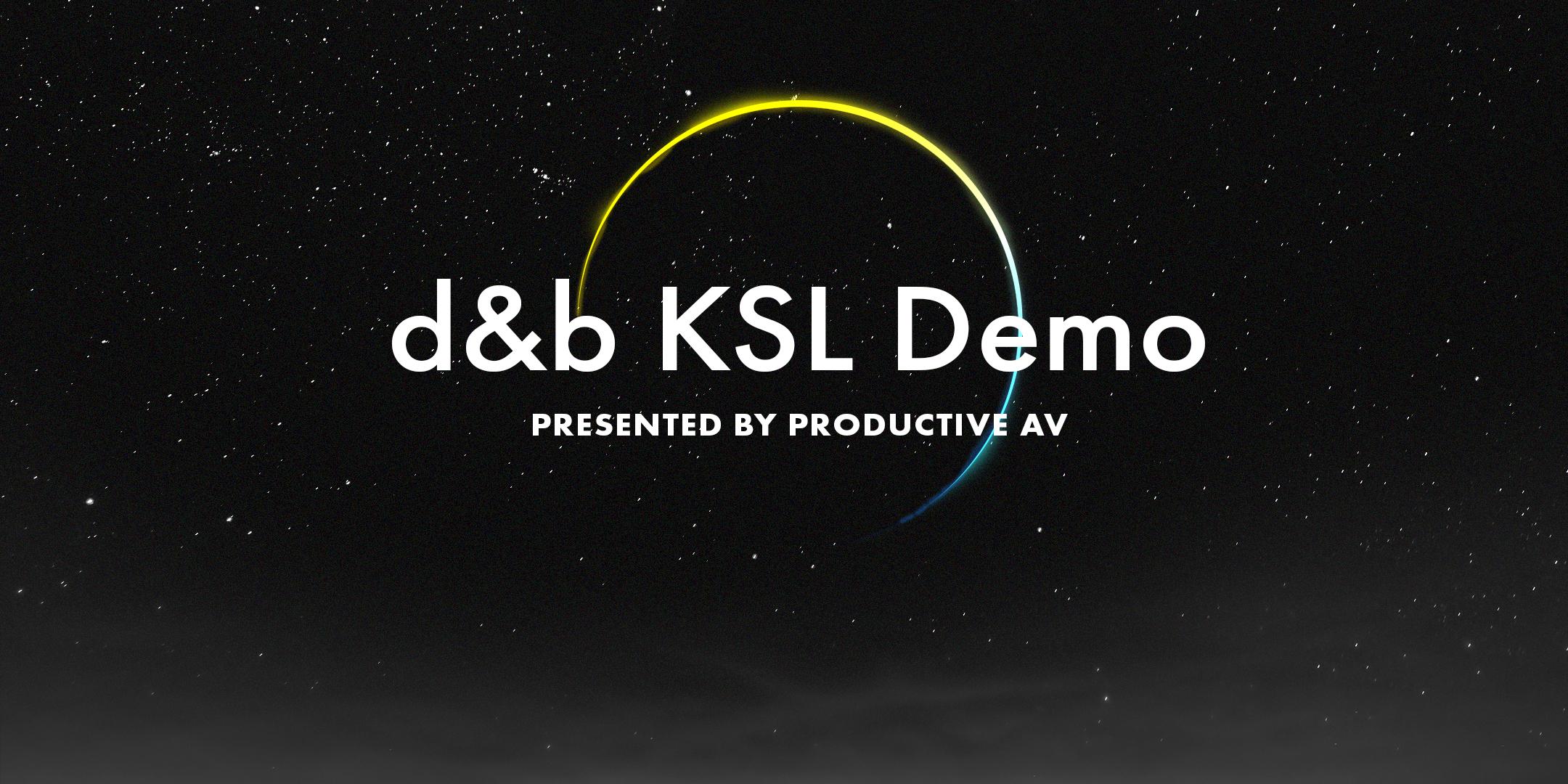 d&b Audiotechnik KSL Demo. Presented by Productive AV