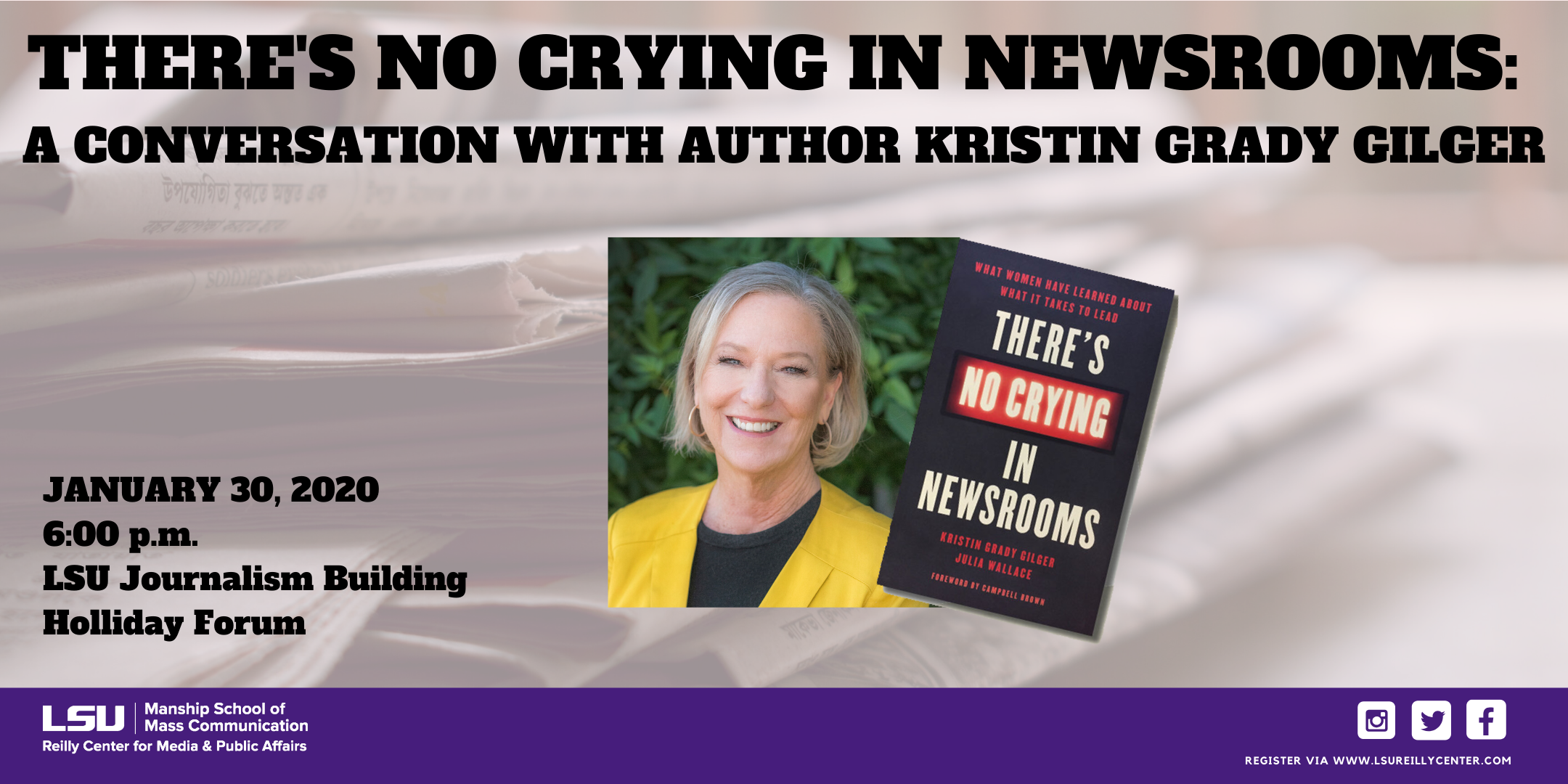 There's No Crying in Newsrooms: A Conversation with Author Kristin Gilger