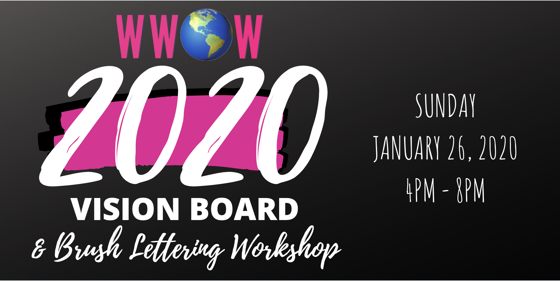 WWOW 2020 Vision Board & Brush Lettering Workshop