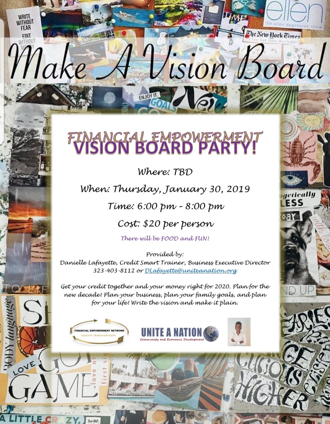 Financial Empowerment Vision Board Party - 29 JAN 2020