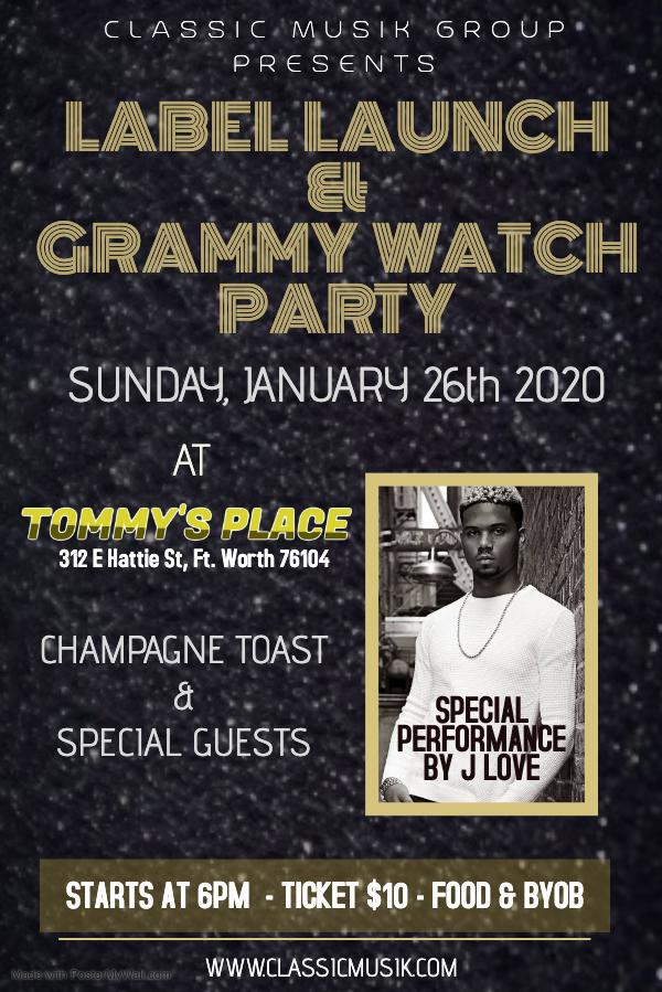 Label Launch and Grammy Watch Party!