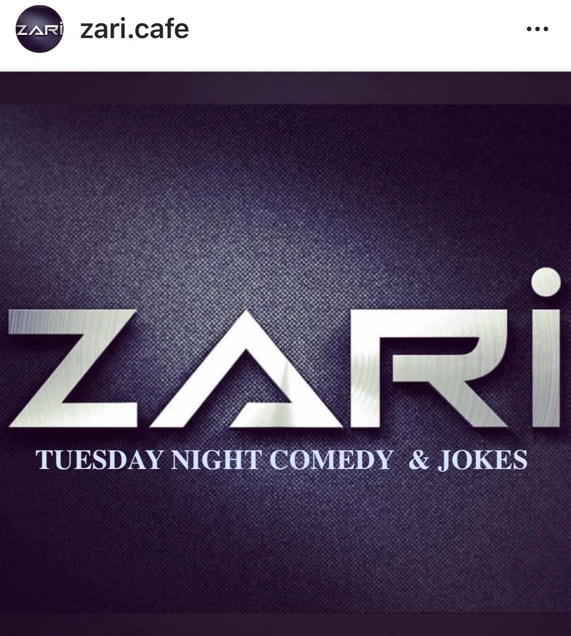 ZARI CAFE TUESDAY NIGHT COMEDY SHOW ( Funny Professional Comedians) 