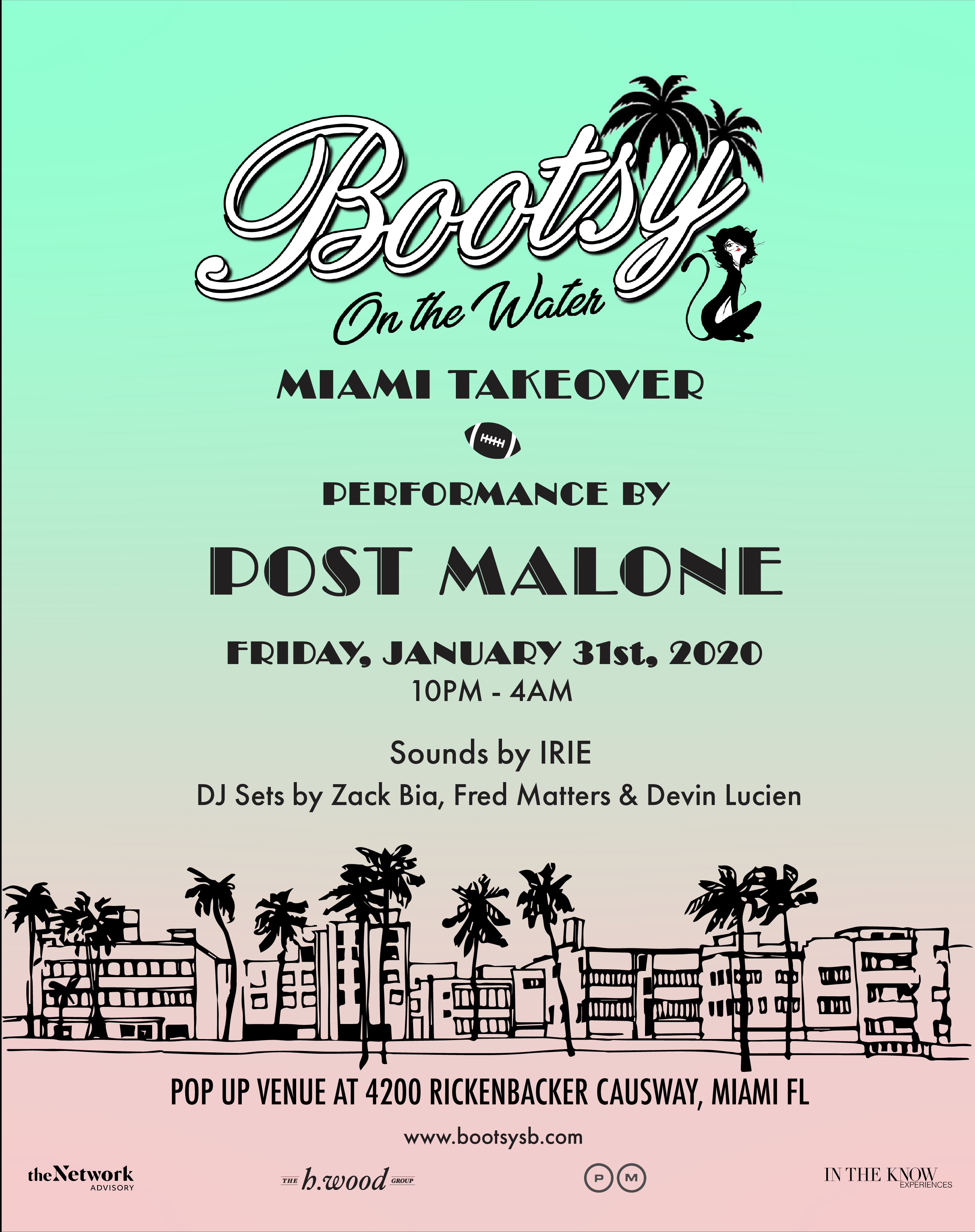 Post Malone Super Bowl Party 2020 - Bootsy on the Water Miami Takeover