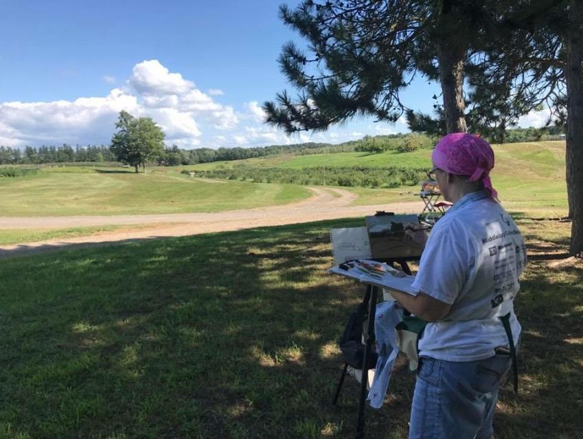 Plein Air Painting at Indian Ladder Farms with Carolyn Hopkins