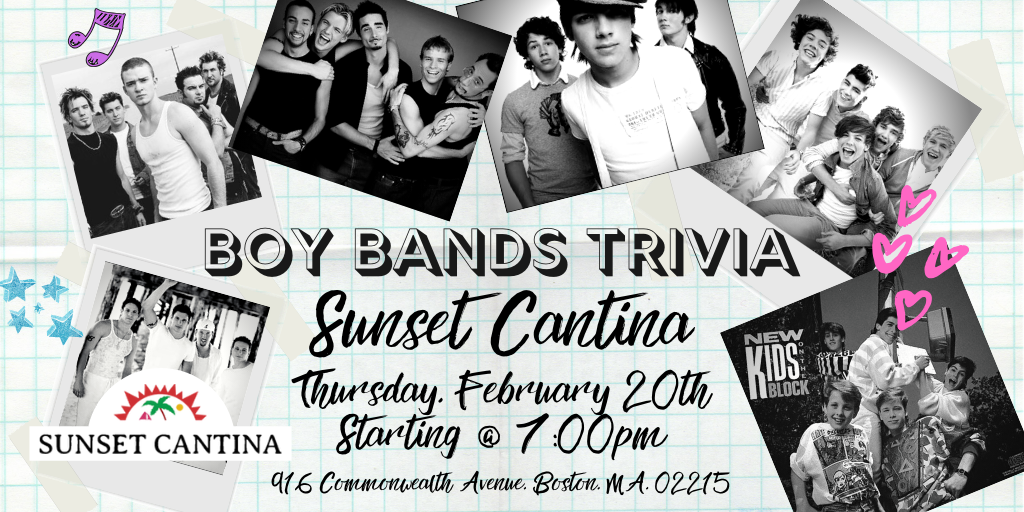 Boy Bands Trivia at Sunset Cantina