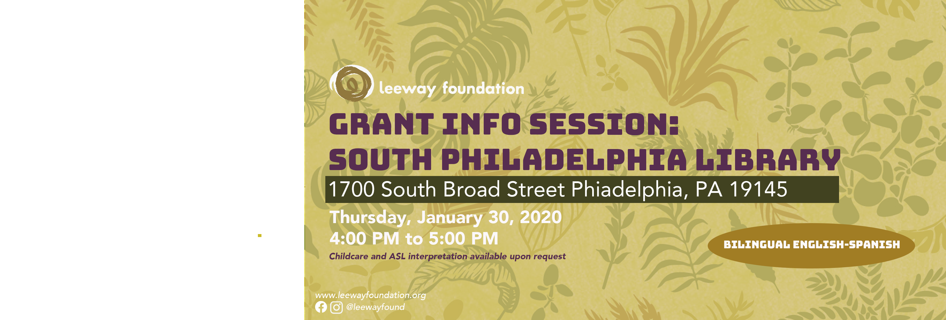 2020 Grant Info Session: South Philadelphia Library