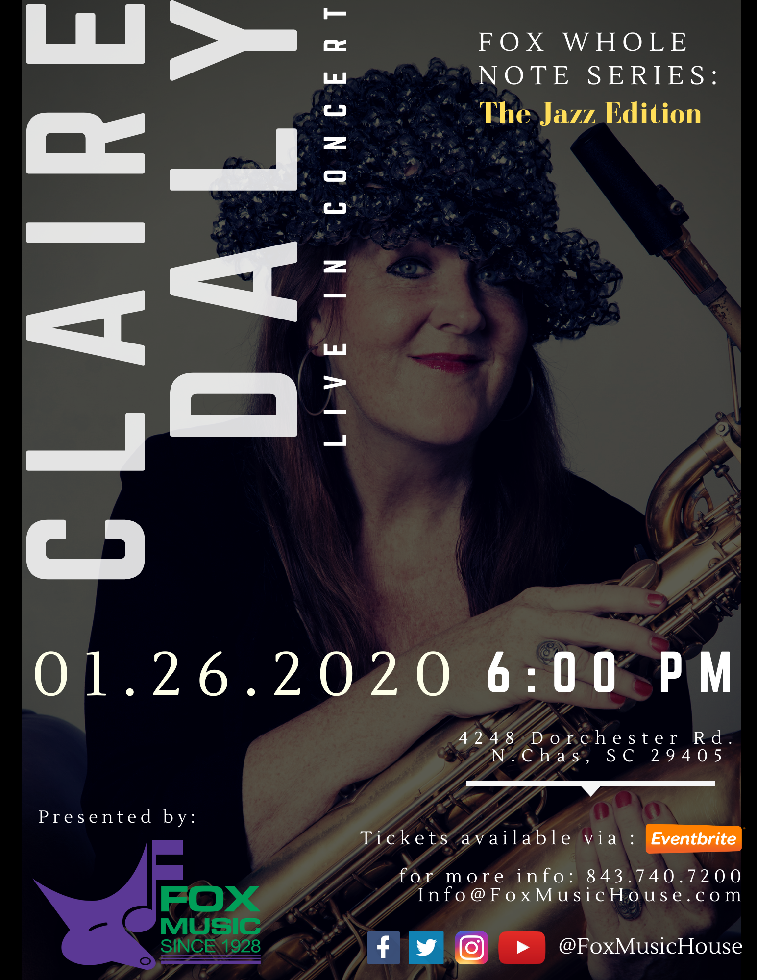 Claire Daly Quartet- Fox Music Jazz Series