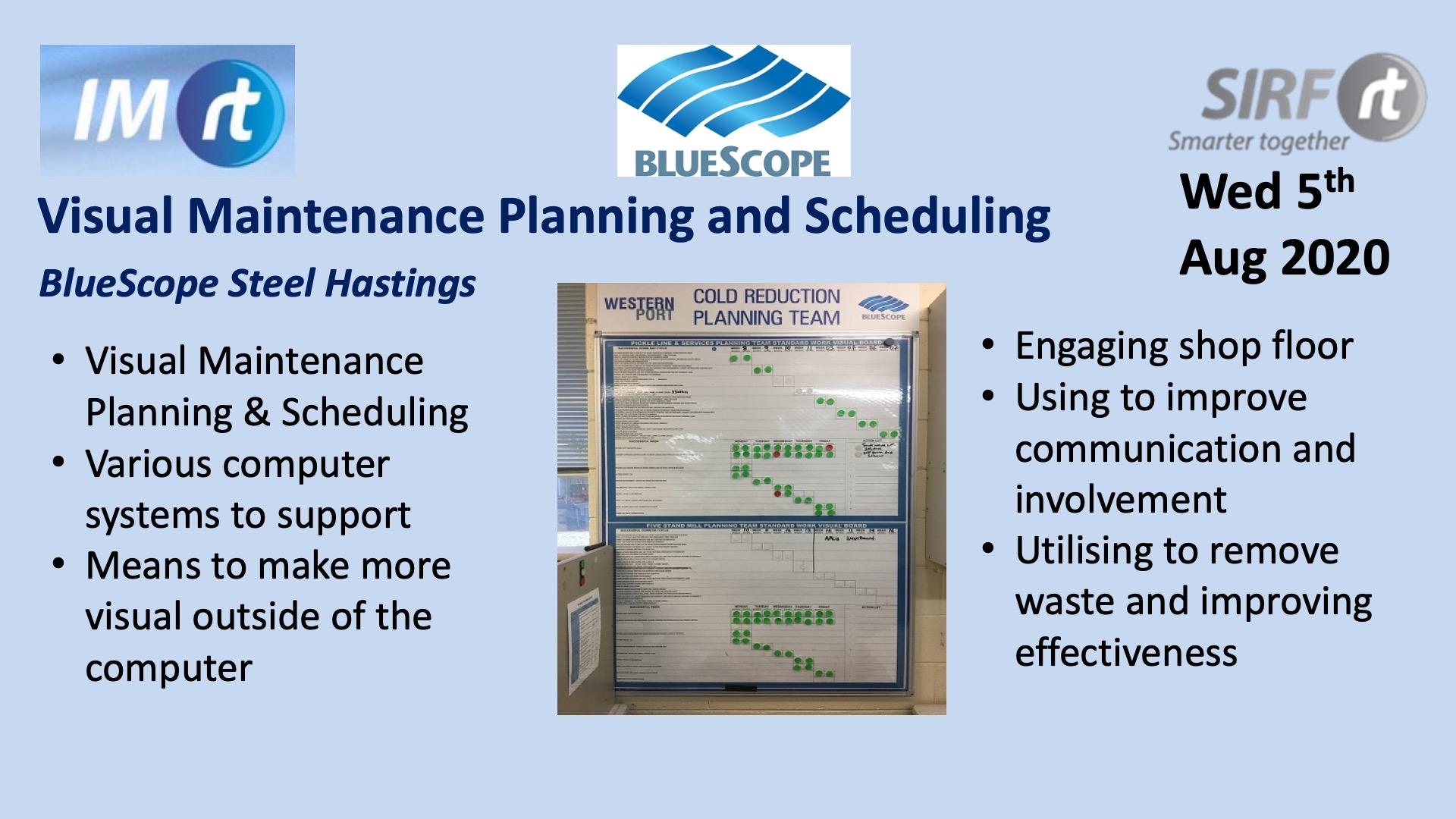 VICTAS Visual Maintenance Planning and Scheduling - BlueScope Hastings